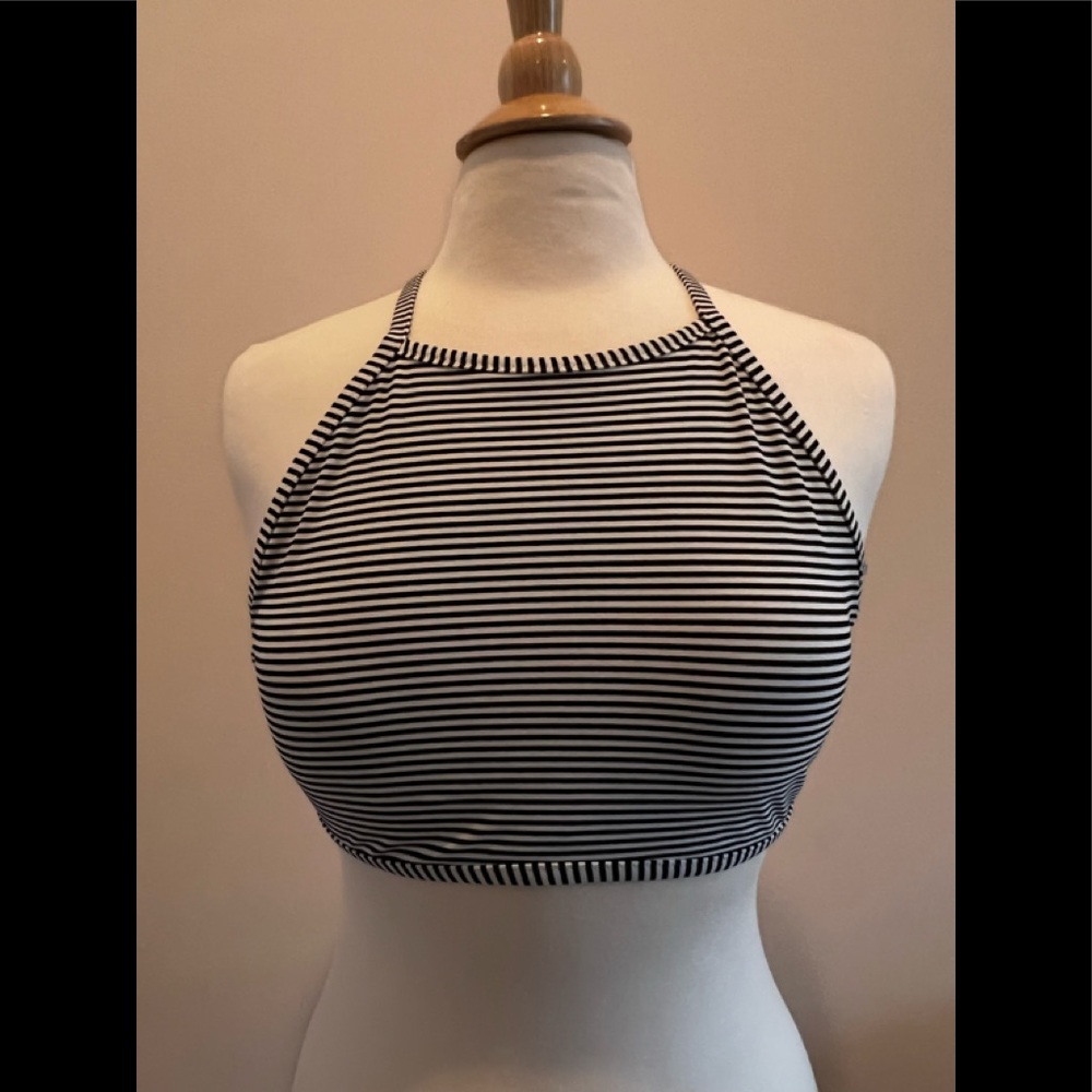Aerie High Neck Swimsuit Bikini Top Size Large
